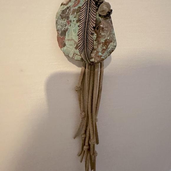 Jewelry - Turquoise Rock Long Necklace- Boho Style